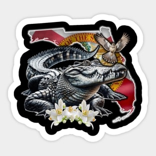 FLORIDA GATOR amongst the ORANGE BLOSSOMS!😊 Sticker